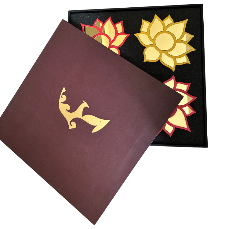 Mirror Lotus Melange 2 Brown Box