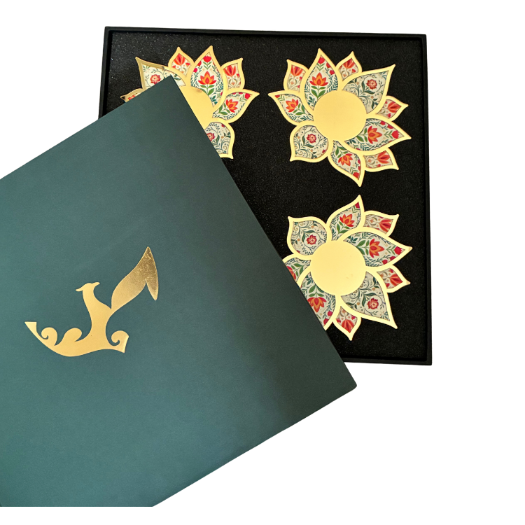 Printed Lotus Melange Green Box